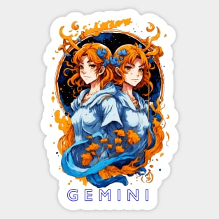 Zodiac sign Gemini T-shirt Sticker